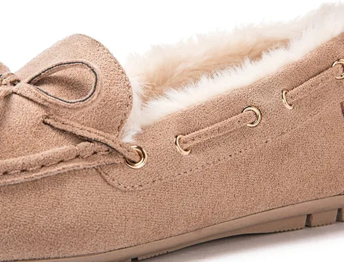 Vista 3 de GLOBALWIN Mocasines para mujer, para invierno, para interiores y exteriores, con forro de piel sintética