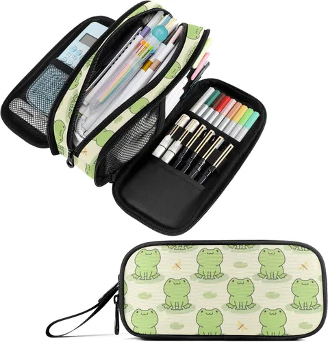 Vista 19 de Fustylead Alice - Estuche de ajedrez para lápices con cremallera, bolsa de maquillaje, bolsa de cosméticos, bolsa de viaje multiusos, caja