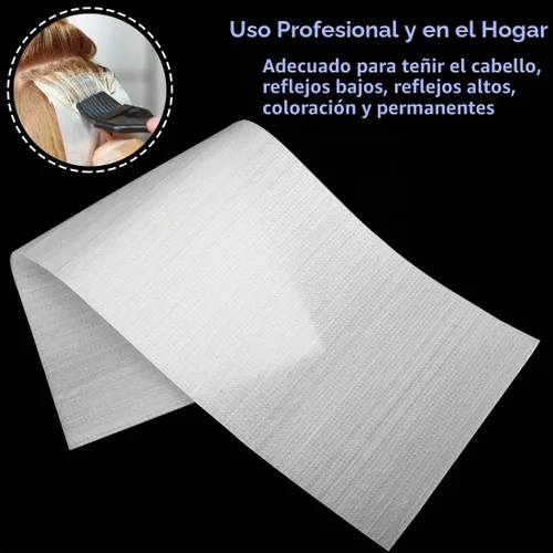 Vista 9 de Noverlife 100 unidades de papel de tinte para el cabello de gran tamaño reutilizable de espuma para el cabello