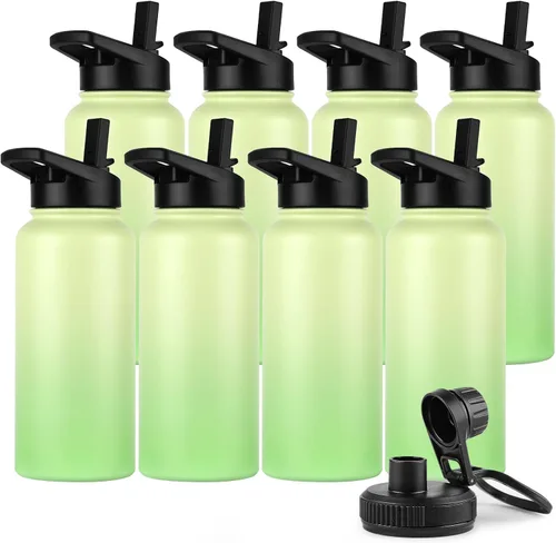 Vista 54 de DOMICARE Botella de agua para niños de 16 onzas para la escuela, de acero inoxidable, con aislamiento al vacío de doble pared, botella de agua