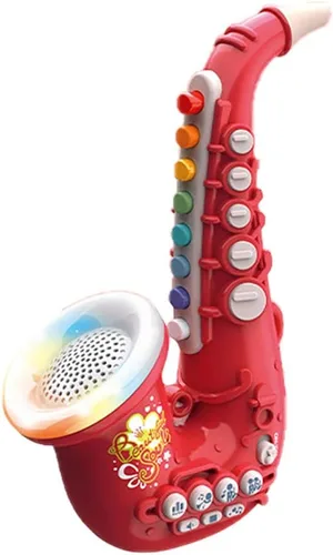 Vista 7 de Smaroll Juguetes de Saxofón para Niños con Luz y Sonido, Juguetes Educativos Multifuncionales, Instrumento Musical para Juguete Temprano para Niñas