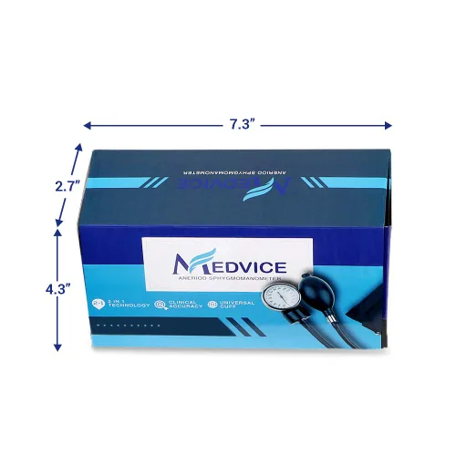 Vista 8 de MEDVICE - Manguito de presión arterial manual - Esfigmomanómetro aneroide de tamaño universal - Monitor de presión arterial para enfermeras - Mejor