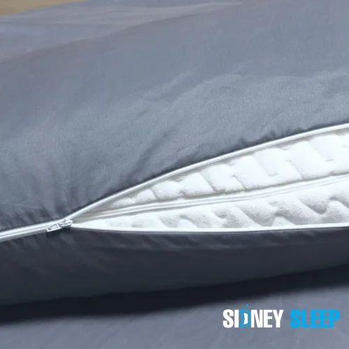 Vista 3 de Sidney Sleep Fundas de Almohada Curvas - Cierre de Cremallera de Longitud Completa - Microfibra Cepillada Suave Premium - Resistente a