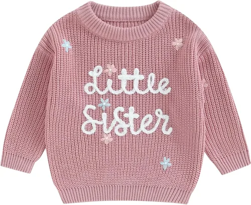 Vista 98 de VISGOGO Suéter a juego para hermanitas grandes y pequeñas, ropa de una sola pieza