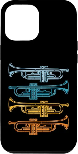 Vista 6 de iPhone 14 Trompeta Retro Jazz Music Trompetista, estuche del trompetista