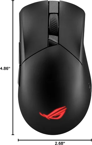 Vista 8 de ASUS ROG Gladius III - Mouse inalámbrico para juegos Aimpoint, ergonómico para diestros, 2.79 oz, conectividad trimodo, 36K DPI, batería de hasta