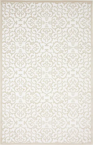 Vista 11 de Unique Loom Rushmore Collection Johnson - Alfombra rectangular de 5 pies 1 pulgada x 8 pies, color blanco nieve/beige