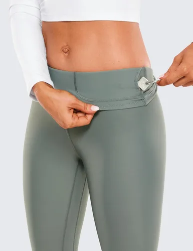 Vista 3 de CRZ YOGA Leggings térmicos con forro polar para mujer de 28 pulgadas, pantalones de senderismo cálidos para invierno, pantalones de yoga de cintura