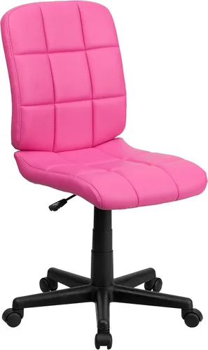 Vista 11 de Flash Furniture - Silla giratoria de respaldo medio de vinilo, acolchada, color negro