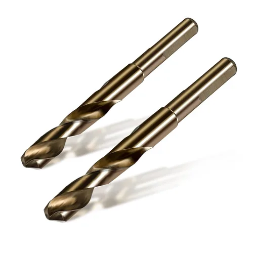 Vista 18 de Broca de cobalto de 1 pulgada, vástago reducido de 1/2 pulgada con 3 planos, adecuada para perforar en metal duro, acero inoxidable, hierro fundido