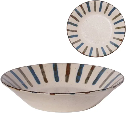 Vista 21 de Minorutouki mino ware PAIKAJI cuenco de fideos antitipo flor φ7.2×H3.6in 16.58oz