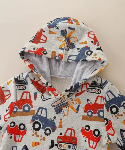 Vista 12 de Sudadera con capucha de forro polar de algodón para niños pequeños 2-7T