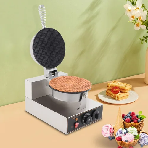 Vista 6 de Electric Ice Cream Cone Machine Commercial 1200W Waffle Cone Maker