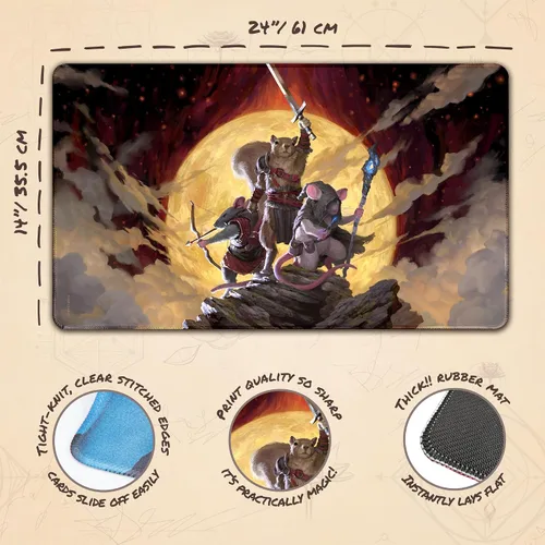 Vista 4 de Quest (cosido) – Tapete MTG de Clint Cearley – Compatible con Magic The Gathering Playmat – Play MTG, YuGiOh, TCG – Diseños artísticos y accesorios