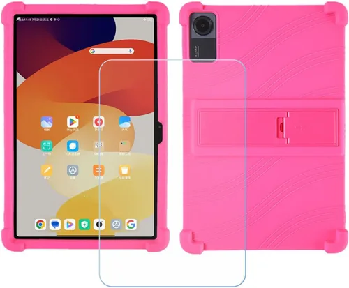 Vista 13 de Funda de TPU para tablet Onn 12.1 Pro 2024 + vidrio templado HD, carcasa de silicona protectora trasera – 9 dureza anti-arañazos protector