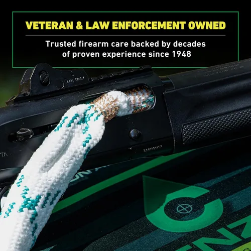 Vista 6 de CLENZOIL Field & Range Cobra Bore Cleaner Gun Barrel Cleaning Tool Brass Brush Embedded in Cotton Bore Rope