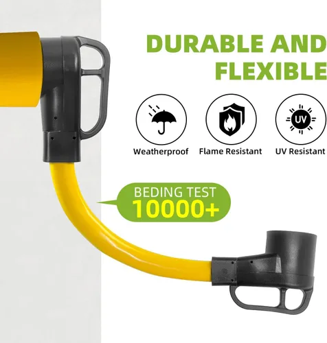 Vista 8 de Cable adaptador de cargador NEMA 14-30P a 14-50R EV, 125V/250V 30 Amp 4 clavijas de salida de secadora a 50 Amp EV/RV adaptador de conversión