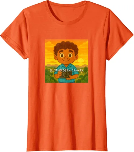 Vista 45 de Camiseta El Niño de la Cámara – Diseño Oficial del Cuento Ilustrado
