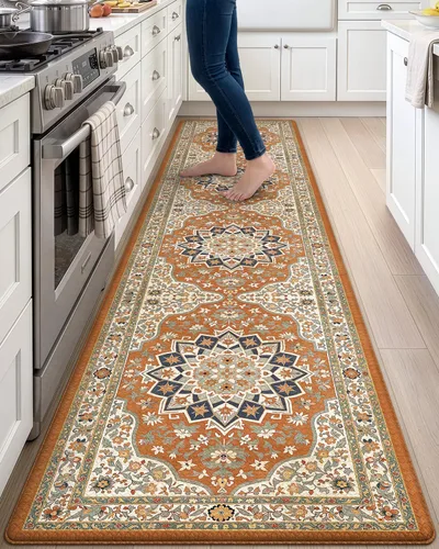 Vista 43 de DEXI Alfombrillas de cocina acolchadas antifatiga, 24 x 87 pulgadas, color Beige claro