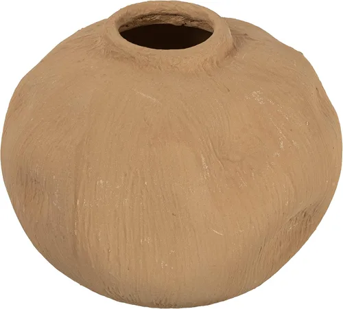 Vista 7 de Creative Co-Op Jarrón de terracota con forma orgánica pellizcada, negro mate