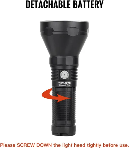 Vista 3 de ThruNite Catapult Pro linterna recargable, SFT70 LED, alcance de 1005 metros, linterna de búsqueda de 2713 lúmenes de alta luminosidad, foco de haz