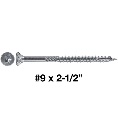 Vista 151 de 8 x 1 revestimiento exterior recubierto de bronce, tornillo de madera multiusos compatible con ACQ, cabeza plana Torx/Star Drive de 1 libra, 288