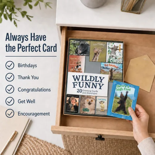 Vista 4 de Leanin' Tree Wildly Funny - Made In USA - 20 Tarjetas Surtidas con Sobres para Todas las Ocasiones, Tarjetas de Cumpleaños Suficientemente