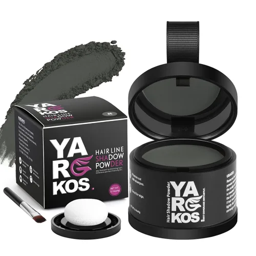 Vista 12 de Polvo de sombra de línea de cabello, gris oscuro, polvo de retoque de raíz para cubrir instantáneamente el cabello gris, cobertura de raíces