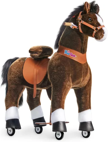 Vista 22 de PonyCycle Caballo de paseo para niños pequeños de 3 a 4 años con freno, sin batería (30 pulgadas de altura/tamaño 3 modelo clásico U) poni mecánico