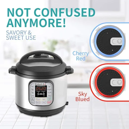Vista 5 de Seal for Instant Pot - Anillo de sellado de silicona para olla a presión de 8 cuartos de galón, silicona de grado alimenticio para InstaPot de 8