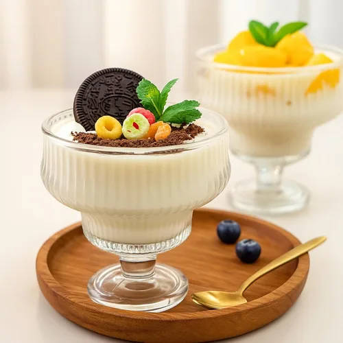Vista 6 de ZAVOOS Paquete de 6 cuencos de vidrio para helado, tazas de postre vintage