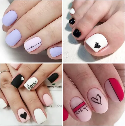Vista 4 de TBRZTR 12 hojas de calcomanías de uñas para el día de San Valentín, diseño de torre de amor, diseño de paraguas, calcomanías de transferencia