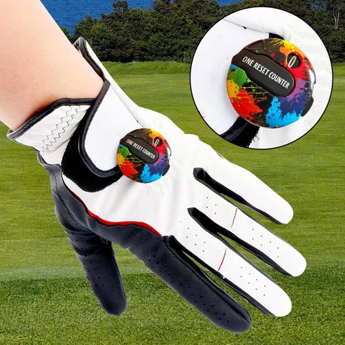 Vista 5 de Contador de puntuación de golf Mini Golf Stroke Counter Clicker con clip para hombres y mujeres, reinicio de un solo toque, fijación simple al