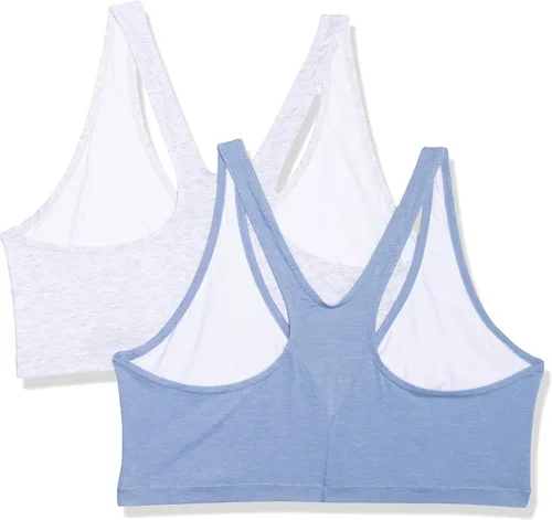 Vista 2 de Hanes X-temp - Brasier sin aros para mujer, brasier elástico, brasier de espalda cruzada de bajo impacto, paquete de 2