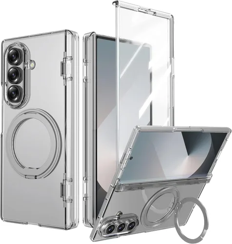 Vista 8 de Funda transparente para Galaxy Z Fold 8 Ultra, protector de bisagra