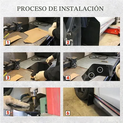 Vista 5 de RULLINE - Aletas de barro para automóvil, ajuste universal, color negro, 4 unidades, guardabarros, con 20 clips de remache de sujeción de 0.236