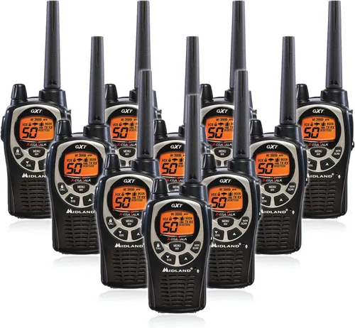 Vista 10 de Midland GXT1000VP4 Radio bidireccional GMRS de 50 canales – Walkie Talkie de hasta 36 millas – Negro/Plata (paquete de 4)