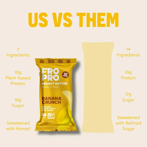 Vista 6 de FROPRO Barras de proteína vegetal – Barras de proteínas a base de plantas, totalmente naturales, sin gluten, lácteos y soja, barras altas
