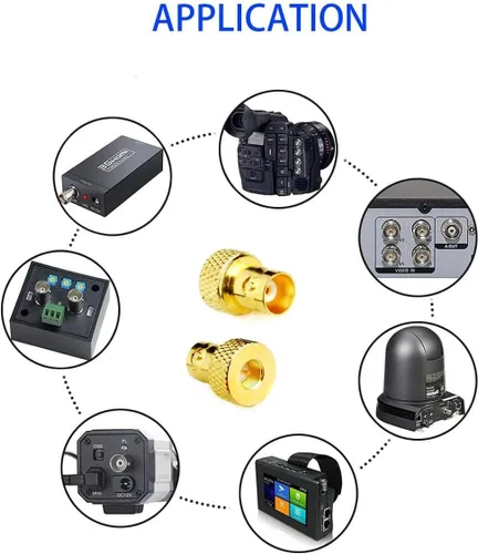 Vista 4 de Adaptador coaxial coaxial RF macho SMA macho a BNC hembra chapado en oro