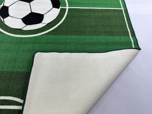 Vista 5 de Mybecca Alfombra para niños de 4 pies 11 pulgadas x 6 pies 10 pulgadas (59 x 82 pulgadas), con respaldo de gel antideslizante, campo de fútbol