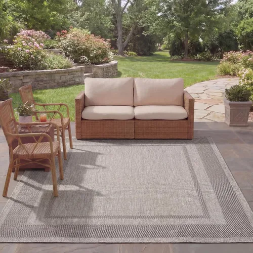 Vista 14 de SAFAVIEH Alfombra lavable al aire libre Courtyard Collection - 2'3" x 5', beige y negro, no desprende pelusa y fácil de limpiar, ideal para patio