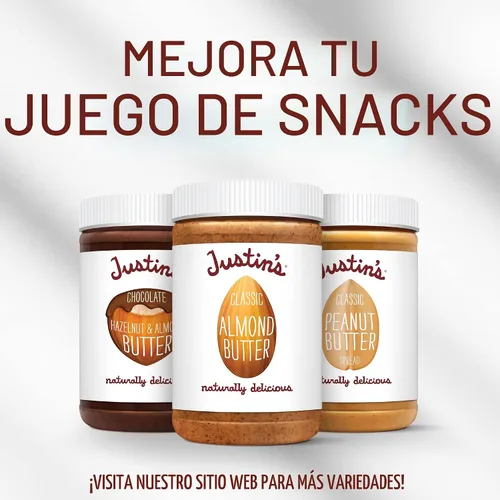 Vista 8 de Justin's NUT Butter, PNUT BTR, Classic, tamaño 28 onzas, sin ingredientes