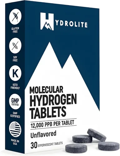 Vista 13 de Comprimidos de hidrógeno molecular HydroLite para agua potable con magnesio La concentración más alta de H2 12,000 PPB Potenciador de energía