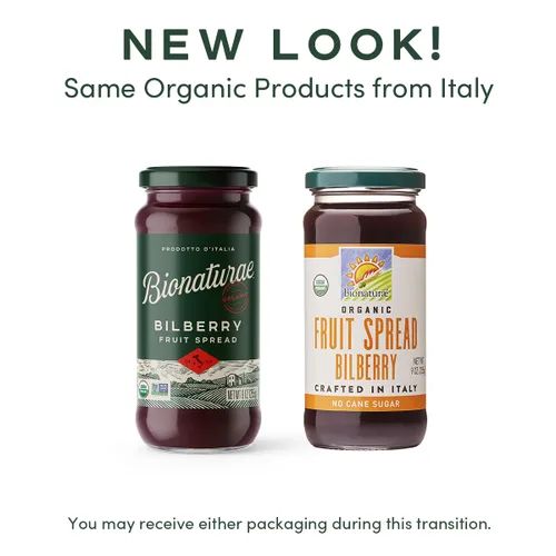 Vista 3 de Bionaturae Crema Orgánica de Fruta de Arándano Azul - Gelatina Orgánica, Sin OMG, Certificado USDA, Sin Azúcar Añadido, Sin Conservantes, Mermelada
