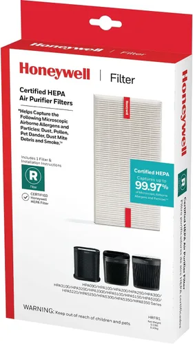 Vista 10 de Honeywell Filtro purificador de aire HEPA R, paquete de 1 para HPA 100/200/300, series 3000 y 5000 – Filtro de aire de repuesto para alérgenos