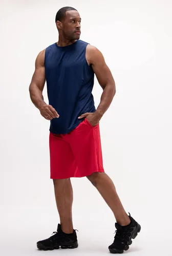 Vista 5 de DEVOPS Paquete de 2 pantalones cortos de gimnasio de entrenamiento de 10 pulgadas con bolsillos para hombre