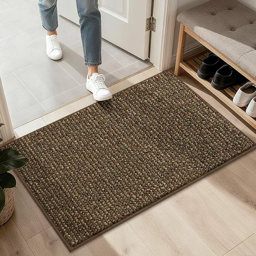 Vista 28 de BEQHAUSE Alfombra de Entrada de 20"x32" Tapete Interior para Puerta Antideslizante Lavable, Alfombras de Pasillo Absorbentes y Resistentes a Manchas