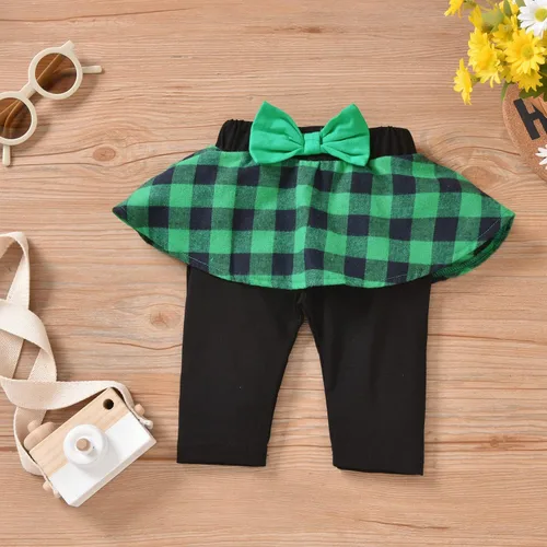 Vista 6 de Aalizzwell Ropa para bebé niña Día de San Patricio Negro