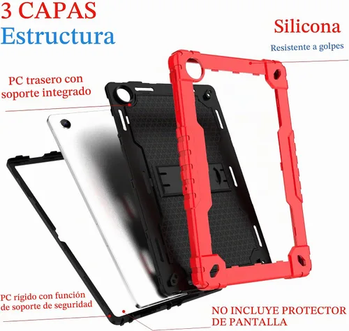 Vista 7 de Para Onn Tablet Pro 11 pulgadas 2023 Modelo: 100110027 Funda protectora híbrida resistente con función atril incorporada, carcasa rígida con correa