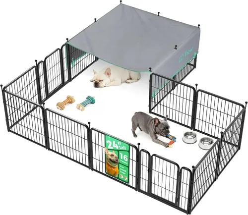Vista 37 de FXW Rollick - Corralito para perros para patio, campamento con casa rodante, patentado, 24 pulgadas, 2 paneles Fácil instalación, resistente